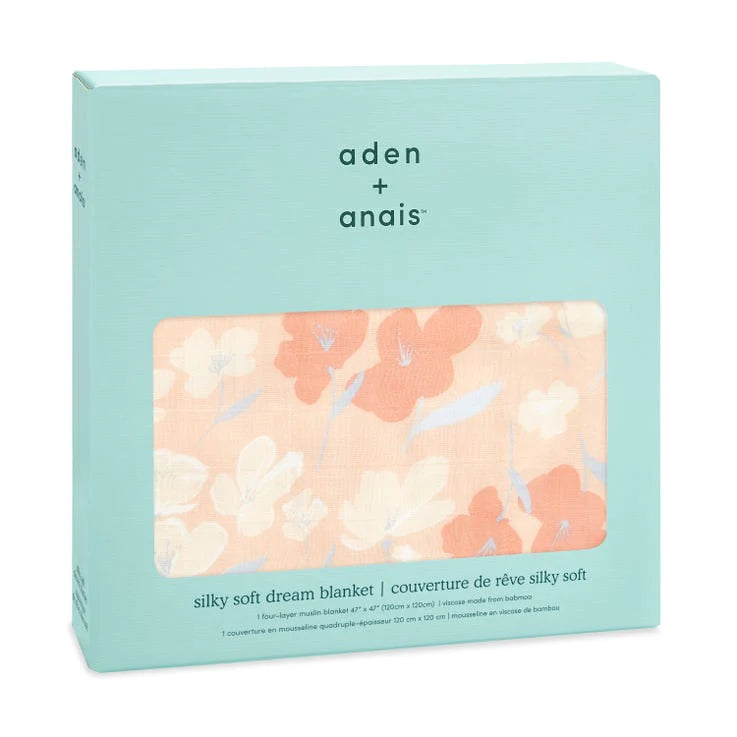 Aden And Anais Silky Soft Bamboo Muslin Dream Blanket - Koi Pond Cherry Blossoms