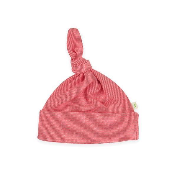 Tiny Twig Organic Knotted Beanie - Raspberry Stripes-Outlet Shop For Kids