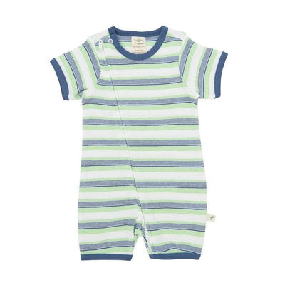 Tiny Twig Organic Short Sleeve Zipsuit – Cactus Stripes-Outlet Shop For Kids
