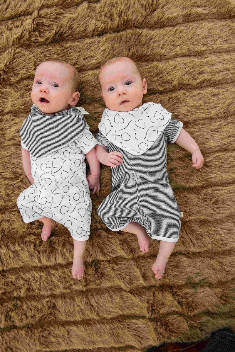 Tiny Twig Organic Short Sleeve Zipsuit - Love Print-Outlet Shop For Kids