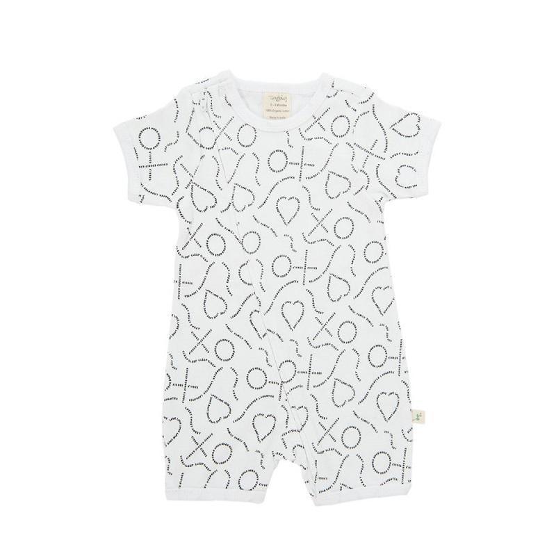 Tiny Twig Organic Short Sleeve Zipsuit - Love Print-Outlet Shop For Kids
