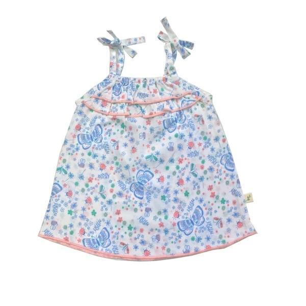 Tiny Twig Organic Woven Frill Top - Marina Butterfly-Outlet Shop For Kids