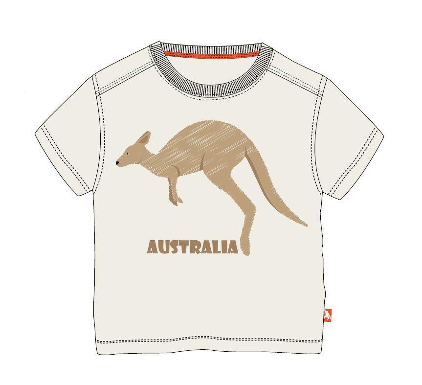 Wild Republic Short Sleeve T-Shirt - Kangaroo With Australia-Outlet Shop For Kids